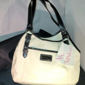 black and white nine and co handbag